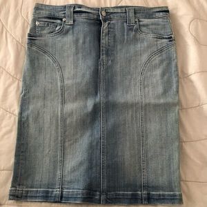 Vintage 7 for All Mankind Light Wash denim skirt